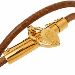 Hermes Cadena Heart Charm Leather Double Tour Bracelet For Women -Deals Hermes Store luxury women hermes used accessories p448315 003