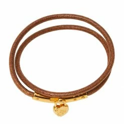 Hermes Cadena Heart Charm Leather Double Tour Bracelet For Women -Deals Hermes Store luxury women hermes used accessories p448315 007