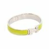 Hermes Clic Clac H Neon Green Palladium Plated Bracelet For Women