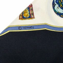 Hermes Black Perfume Bottle Printed Square Silk Scarf For Women -Deals Hermes Store luxury women hermes used accessories p450574 001