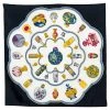 Hermes Black Perfume Bottle Printed Square Silk Scarf For Women -Deals Hermes Store luxury women hermes used accessories p450574 003