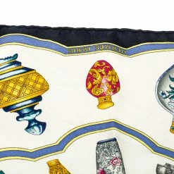 Hermes Black Perfume Bottle Printed Square Silk Scarf For Women -Deals Hermes Store luxury women hermes used accessories p450574 006