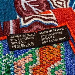Hermes Multicolor Printed Cashmere & Silk L'arbre Du Vent Scarf For Women -Deals Hermes Store luxury women hermes used accessories p450592 002