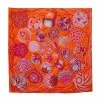 Hermes Orange Printed Nwt Auth Paris "l'art Du Temari" Square Silk Scarf For Women