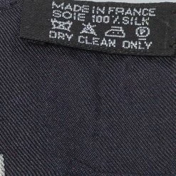 Hermes Black Cuirs Du Desert Silk Scarf For Women -Deals Hermes Store luxury women hermes used accessories p454452 002