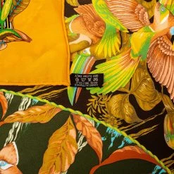 Hermes Yellow Tropiques Silk Square Scarf For Women -Deals Hermes Store luxury women hermes used accessories p456886 003