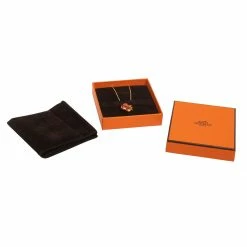 Hermes Red Lacquer Gold Plated Pop H Pendant Necklace For Women -Deals Hermes Store luxury women hermes used accessories p456952 001