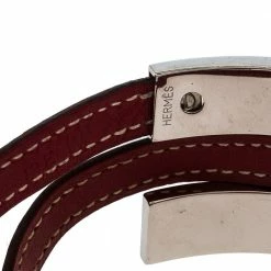 Hermes Hermès Rouge Garance Chamonix Leather Pousse Pousse Bracelet For Women 14 Hermes Hermès Rouge Garance Chamonix Leather Pousse Pousse Bracelet For Women -Deals Hermes Store luxury women hermes used accessories p457218 003