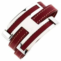 Hermes Hermès Rouge Garance Chamonix Leather Pousse Pousse Bracelet For Women 11 Hermes Hermès Rouge Garance Chamonix Leather Pousse Pousse Bracelet For Women -Deals Hermes Store luxury women hermes used accessories p457218 004