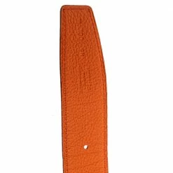 Hermes Orange/Noir Epsom And Box Leather Constance Reversible Belt 100 CM For Women -Deals Hermes Store luxury women hermes used accessories p460801 006