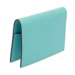 Hermes Bleu Atoll Epsom Globe Trotter PM Agenda Cover For Women -Deals Hermes Store luxury women hermes used accessories p461273 005