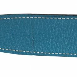 Hermes Noir/Bleu Jeans Chamonix And Togo Leather Constance Reversible Belt 90 CM For Women -Deals Hermes Store luxury women hermes used accessories p463664 002