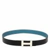 Hermes Noir/Bleu Jeans Chamonix And Togo Leather Constance Reversible Belt 90 CM For Women -Deals Hermes Store luxury women hermes used accessories p463664 003