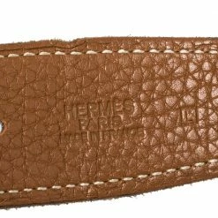 Hermes Noir/Gold Chamonix And Togo Leather Constance Reversible Belt 85 CM For Women -Deals Hermes Store luxury women hermes used accessories p463666 003
