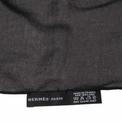 Hermes Black H Jacquard Silk Chiffon Stole For Women -Deals Hermes Store luxury women hermes used accessories p464261 005