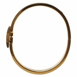 Hermes Clic Clac H Narrow Brown Enamel Gold-Plated Bracelet For Women 12 Hermes Clic Clac H Narrow Brown Enamel Gold-Plated Bracelet For Women -Deals Hermes Store luxury women hermes used accessories p46705 004