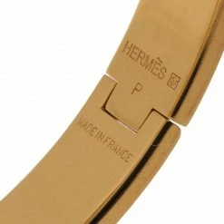 Hermes Clic Clac H Narrow Brown Enamel Gold-Plated Bracelet For Women 14 Hermes Clic Clac H Narrow Brown Enamel Gold-Plated Bracelet For Women -Deals Hermes Store luxury women hermes used accessories p46705 006