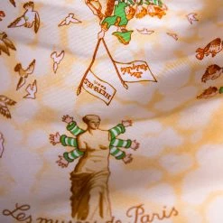 Hermes Orange Paris Les Triples Silk Scarf For Women -Deals Hermes Store luxury women hermes used accessories p467369 005