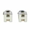 Hermes Cage D'H White Lacquer Palladium Plated Earrings For Women