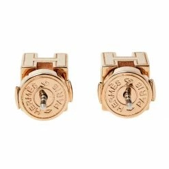 Hermes Cage D'H Black Lacquer Rose Gold Plated Stud Earrings For Women 10 Hermes Cage D'H Black Lacquer Rose Gold Plated Stud Earrings For Women -Deals Hermes Store luxury women hermes used accessories p470523 003