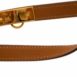 Hermes Hermès Brown Leather Rivale Double Tour Bracelet M For Women -Deals Hermes Store luxury women hermes used accessories p470609 004