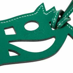 Hermes Green Leather Paddock Cheval Horse Bag Charm For Women -Deals Hermes Store luxury women hermes used accessories p471314 001