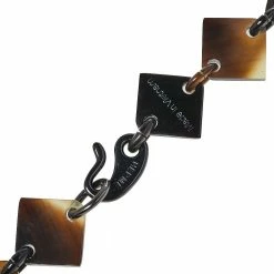 Hermes Hermès Brown Horn & Lacquered Lena Necklace For Women -Deals Hermes Store luxury women hermes used accessories p471572 003