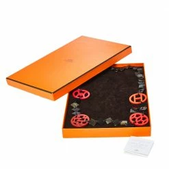 Hermes Hermès Brown Horn & Lacquered Lena Necklace For Women -Deals Hermes Store luxury women hermes used accessories p471572 005