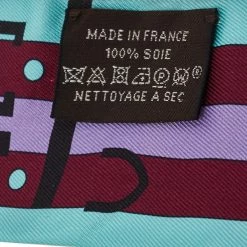 Hermes Hermès Blue & Green Rocabar Silk Twilly For Women -Deals Hermes Store luxury women hermes used accessories p471639 001