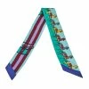 Hermes Hermès Blue & Green Rocabar Silk Twilly For Women