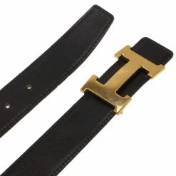 Hermes Orange/Black Leather Reversible Constance Belt 85CM For Women -Deals Hermes Store luxury women hermes used accessories p47260 006