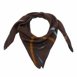 Hermes Brown Attrape Tes Reves Silk Scarf For Women