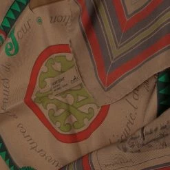 Hermes Brown Horse Print Square Silk Scarf For Women -Deals Hermes Store luxury women hermes used accessories p47277 005