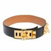 Hermes Noir Box Leather Gold Hardware Collier De Chien Belt 70 CM For Women -Deals Hermes Store luxury women hermes used accessories p473650 007
