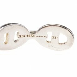 Hermes Chaine D'Ancre Enchainee Sterling Silver Cuff Bracelet SH For Women 14 Hermes Chaine D'Ancre Enchainee Sterling Silver Cuff Bracelet SH For Women -Deals Hermes Store luxury women hermes used accessories p476214 005