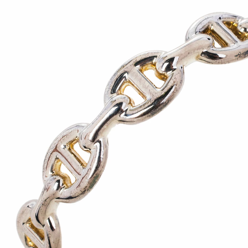 Hermes Chaine D'Ancre Enchainee Sterling Silver Cuff Bracelet SH For Women 5 Hermes Chaine D'Ancre Enchainee Sterling Silver Cuff Bracelet SH For Women - Image 3
