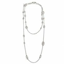 Hermes Hermès Sterling Silver Farandole Long Toggle Necklace For Women