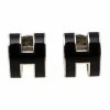 Hermes Hermès Pop H Black Lacquered Palladium Plated Stud Earrings For Women -Deals Hermes Store luxury women hermes used accessories p479534 006