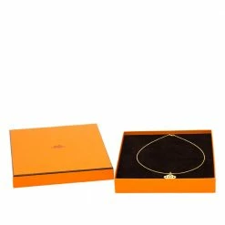 Hermes Hermès Gold Plated Lacquer Isatis Pendant Necklace For Women 13 Hermes Hermès Gold Plated Lacquer Isatis Pendant Necklace For Women -Deals Hermes Store luxury women hermes used accessories p482231 006