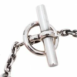 Hermes Hermès Sterling Silver Farandole Toggle Bracelet For Women -Deals Hermes Store luxury women hermes used accessories p482364 003