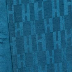 Hermes Hermès Blue Faconnee Grand H Silk Wool Scarf For Women -Deals Hermes Store luxury women hermes used accessories p487853 003