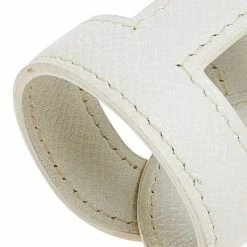 Hermes Ano White Leather Cuff Bracelet For Women -Deals Hermes Store luxury women hermes used accessories p489816 1631073236 004