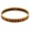 Hermes Gold Plated Grand Apparat Enamel Narrow Bangle Bracelet For Women -Deals Hermes Store luxury women hermes used accessories p489877 002