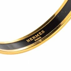 Hermes Gold Plated Grand Apparat Enamel Narrow Bangle Bracelet For Women 14 Hermes Gold Plated Grand Apparat Enamel Narrow Bangle Bracelet For Women -Deals Hermes Store luxury women hermes used accessories p489877 005
