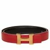 Hermes Red Leather Constance Belt 70 CM For Women -Deals Hermes Store luxury women hermes used accessories p49021 001