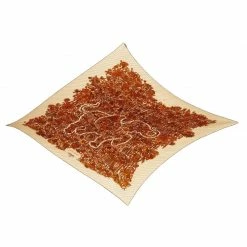 Hermes Orange Legende Moghole Plisse Silk Scarf For Women -Deals Hermes Store luxury women hermes used accessories p49025 002