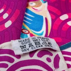 Hermes Fuschia Pink/Purple Bateau Fleuri Silk Square Scarf For Women -Deals Hermes Store luxury women hermes used accessories p493267 006