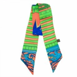 Hermes Multicolor Silk Twilly Bandeau For Women
