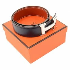 Hermes Black Leather Constance Belt 65 CM For Women -Deals Hermes Store luxury women hermes used accessories p50087 005