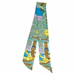 Hermes Hermès Multicolor Grand Manege Fleuri Silk Twilly For Women